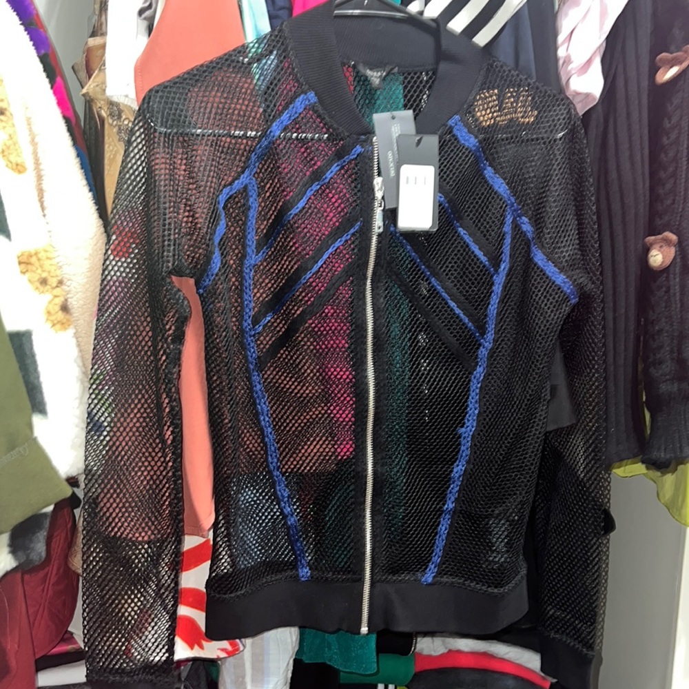 Guess fishnet black jacket